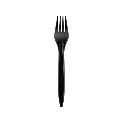Daugkartinės šakutės, juodos PS, 18 cm, 100 vnt. / pak.