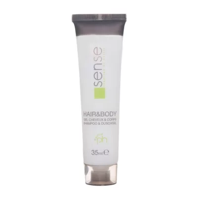 * CAHM SENSE Šampūnas-dušo gelis 2in1 PET tubelėje, 35 ml