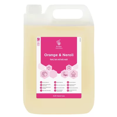 EVANS ORANGE&NEROLI Rankų, plaukų ir kūno prausiklis, 5 L