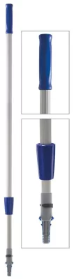 FILMOP Aliuminis teleskopinis kotas Uni-Connect, dviejų dalių 2x125 cm, su mėlyna rankena