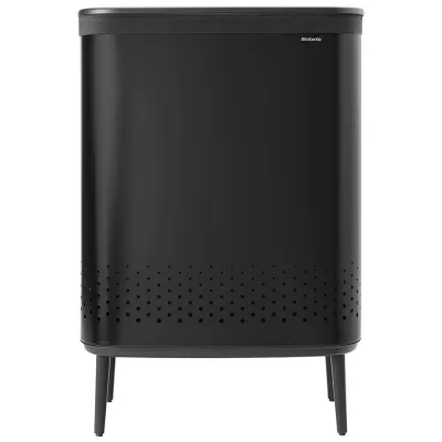 BRABANTIA BO Skalbinių dėžė 2x45 L, juodo matinio metalo