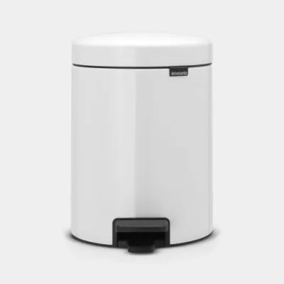 BRABANTIA NEWICON Šiukšliadėžė su pedalu 5 L, balta