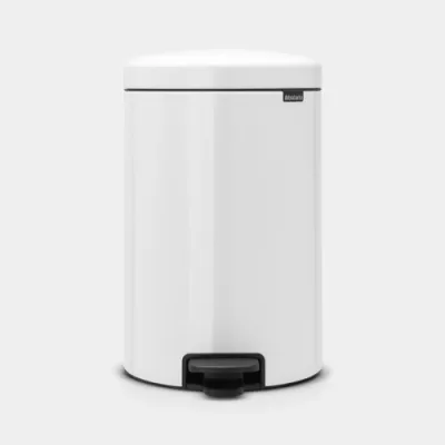 BRABANTIA NEWICON Šiukšliadėžė su pedalu 20 L, balta