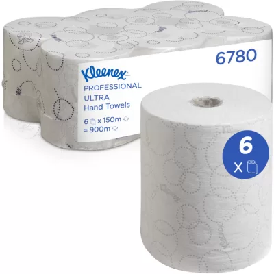 Kimberly-Clark Professional KLEENEX ULTRA Ruloninis popierius, 2 sl. 150 m, perdirbtas pl., 6 vnt./pak.