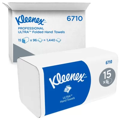 Kimberly-Clark Professional KLEENEX ULTRA SUPER SOFT Rankų servetėlės, W lenkimo, 3 sl., perdirbtas pl., 15 vnt/pak