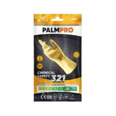 Lateksinės buitinės pirštinės SATINAT / PALMPRO 321, gelsvos, S, 1 vnt. pora