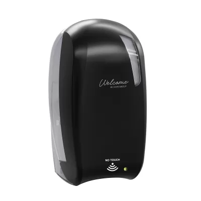 MARPLAST Sensorinis pilstomo muilo dozatorius, 1.2 l, Welcome logo, juodas