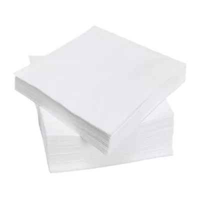 Stalo servetėlės, 1 sl., 24x24 cm, 400 serv./pak., baltos, 12 vnt./pak.