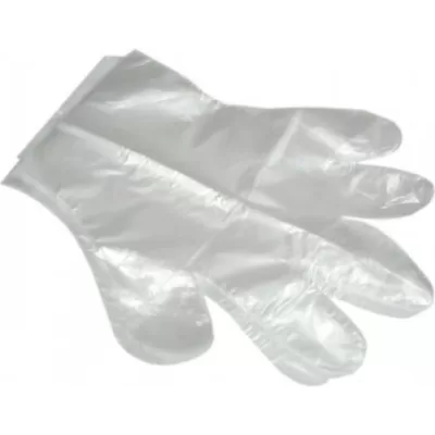 Pirštinės vienkartinės HDPE, L, 100 vnt