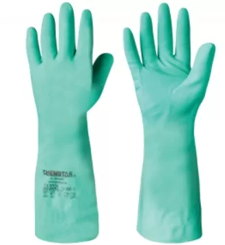 CHEMICAL Nitrilinės darbo pirštinės, 10, žalia, 1 vnt. pora