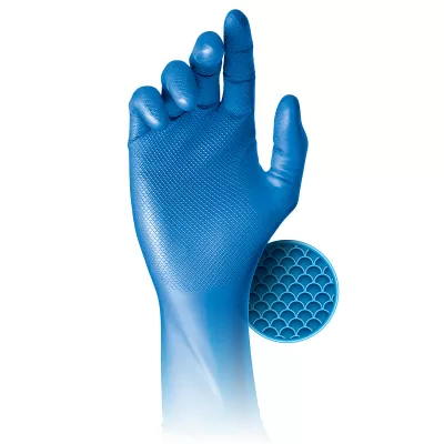 GRIPPAZ Nitrilinės pirštinės, mėlynos, XL, 50 vnt. / pak.