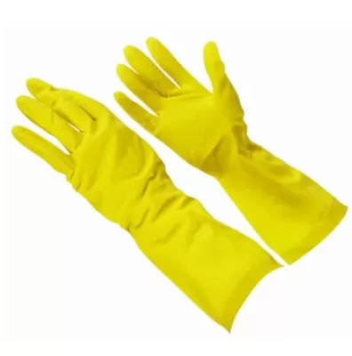 PLAST Lateksinės buitinės pirštinės, geltonos, M, 1 vnt. pora