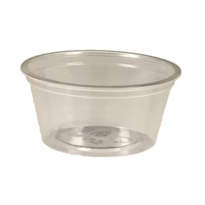 PLA Indelis padažui, D62, 60 ml, skaidrus, 100 vnt. / pak.