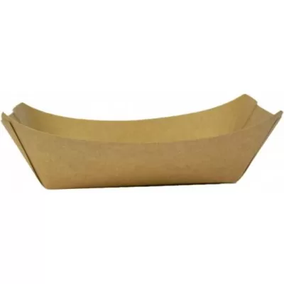 Vienkartiniai KRAFT indeliai laiveliai, 160x120x40 mm, 300 ml, 250 vnt. / pak.
