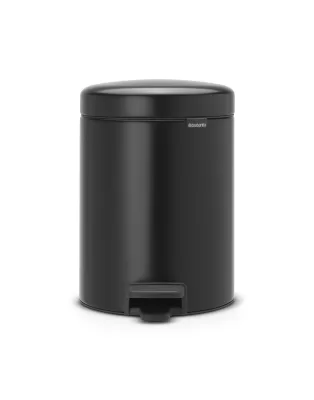 BRABANTIA NEWLCON Šiukšliadėžė su pedalu, 5 L juoda