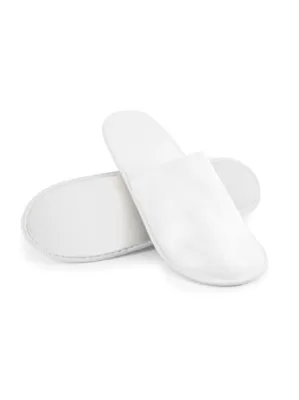 Vienkartinės viešbučio šlepetės NAP, skaidrioje pakuotėje, uždaros, 4 mm, baltos, 100 vnt./pak
