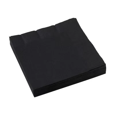 AIRLAID Stalo servetėlės 40 x 40 cm, 1 sl., juodos, 75 serv. / vnt.