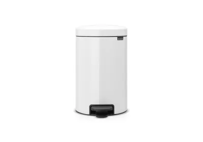 BRABANTIA NEWICON Šiukšliadėžė su pedalu, 12 L, balta