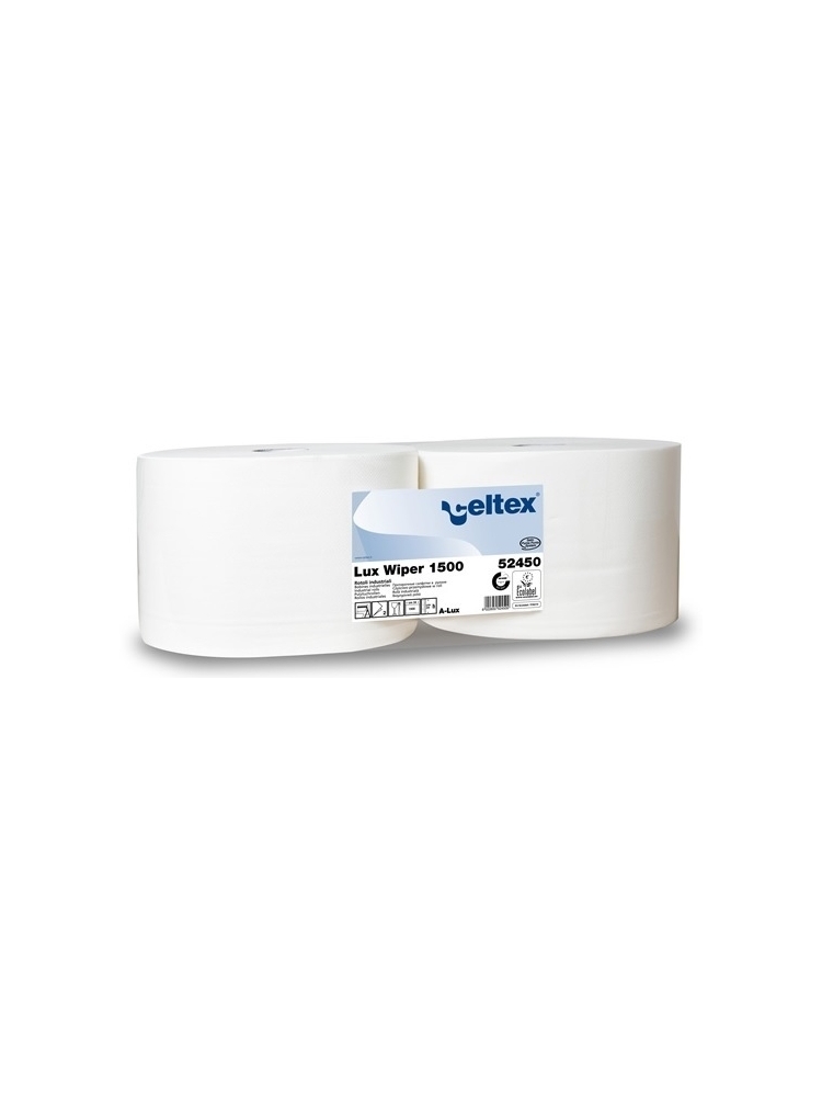 * CELTEX Pramoninis popierius rulonais, 2 sl., 2 vnt/pak, 510 m, baltos sp., cel.