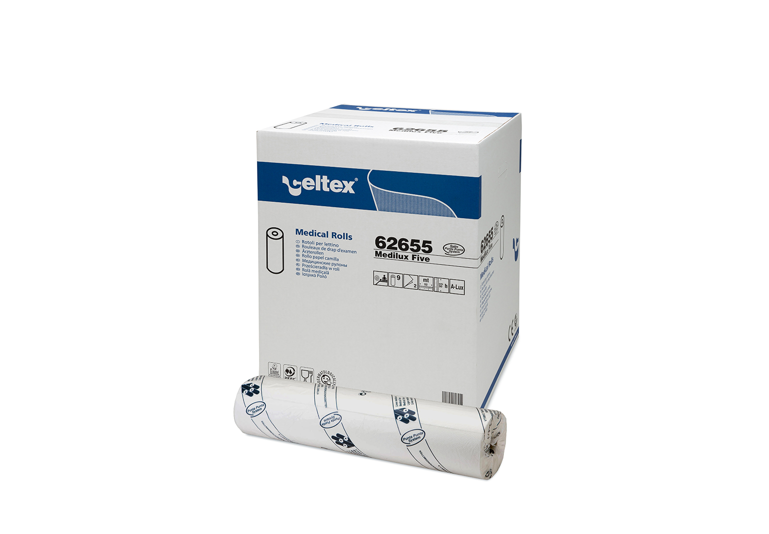 * CELTEX Medicininiai patiesalai, 2 sl., 50x38 cm, baltos sp., 132 pat/vnt, cel.