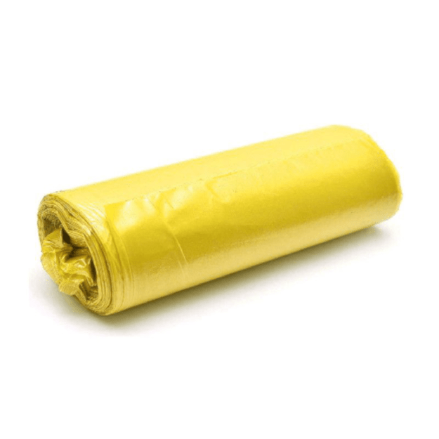 Šiukšlių maišai LDPE 60 L, 20 vnt., 23 mikr., geltoni