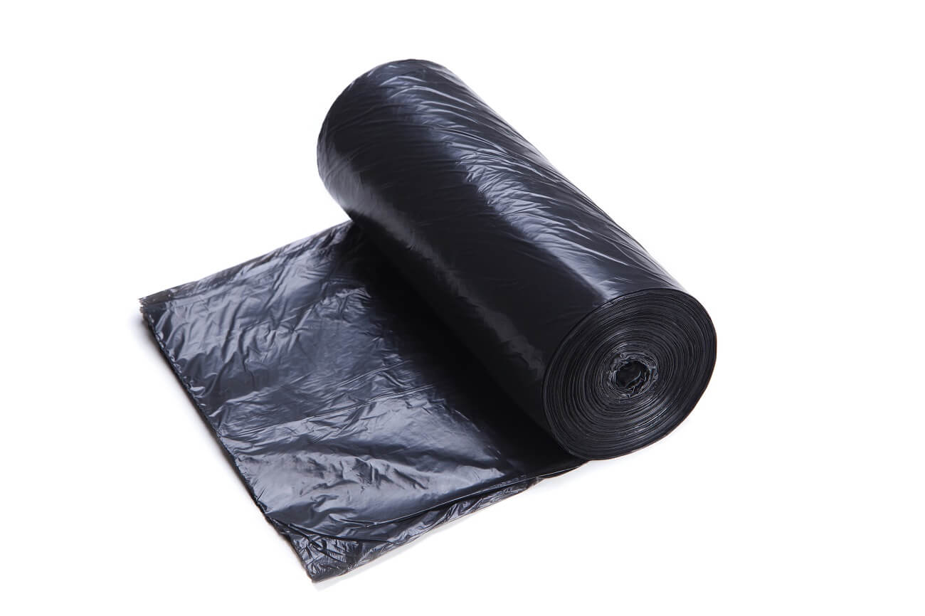 Šiukšlių maišai HDPE 20 L, 50 vnt., 7 mikr., juodi