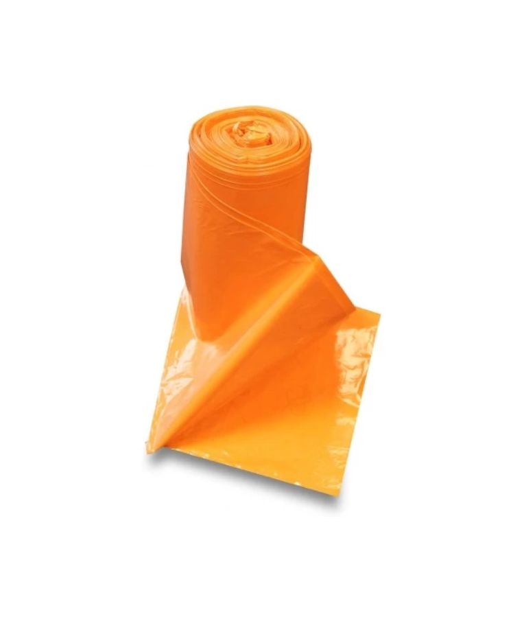 Šiukšlių maišai LDPE 120 L, 25 vnt., 27 mikr., oranžiniai