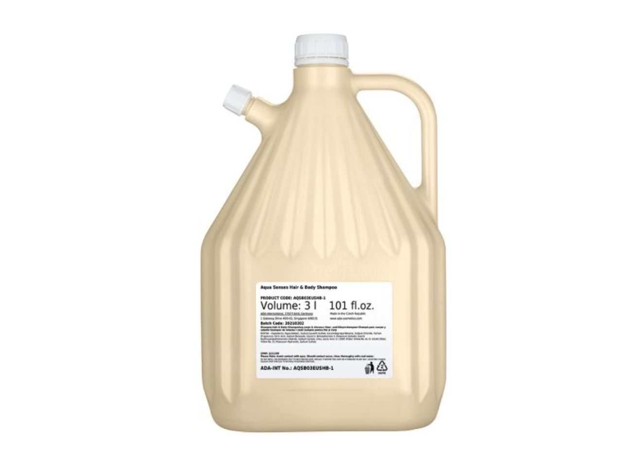 ADA AQUA SENSES Plaukų ir kūno prausiklis, papildymas, 3 L
