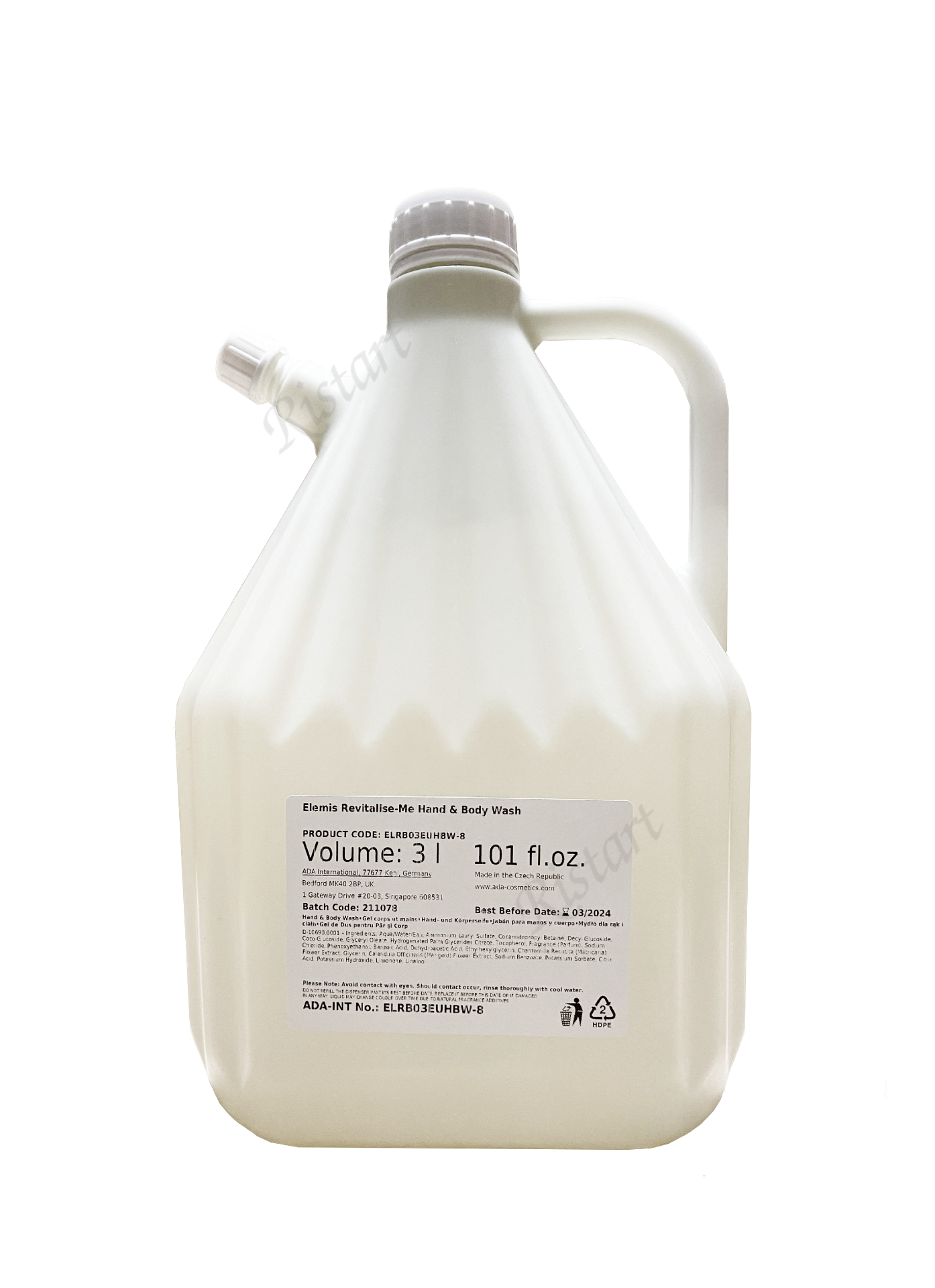 ADA ELEMIS REVITALISE-ME Rankų ir kūno prausiklis, 3 L