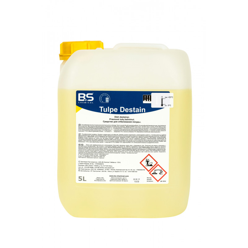 BS TULPE DESTAIN Indų balinimo priemonė, 5 L
