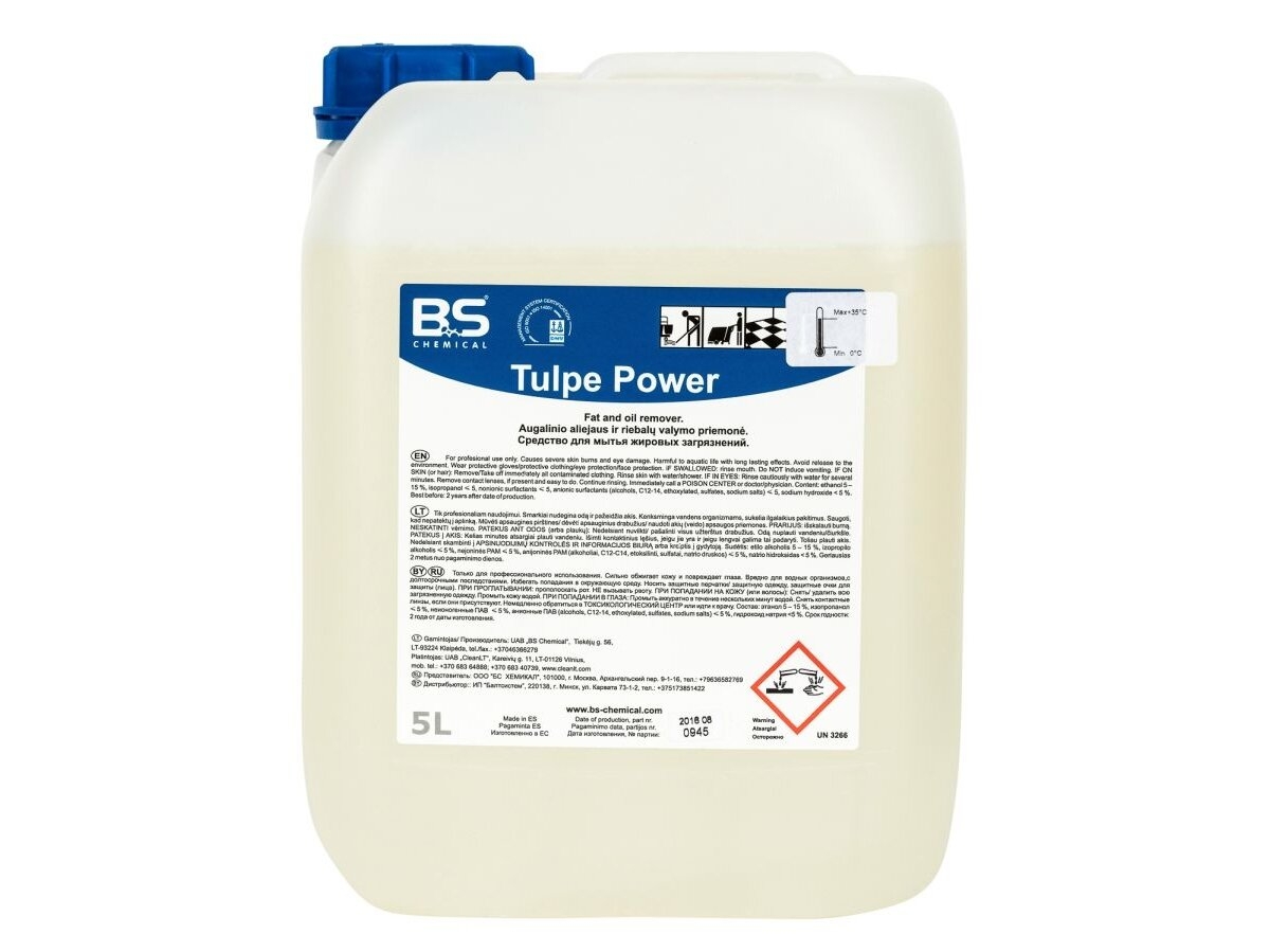 BS TULPE POWER Grindų ir paviršių ploviklis, 5 L