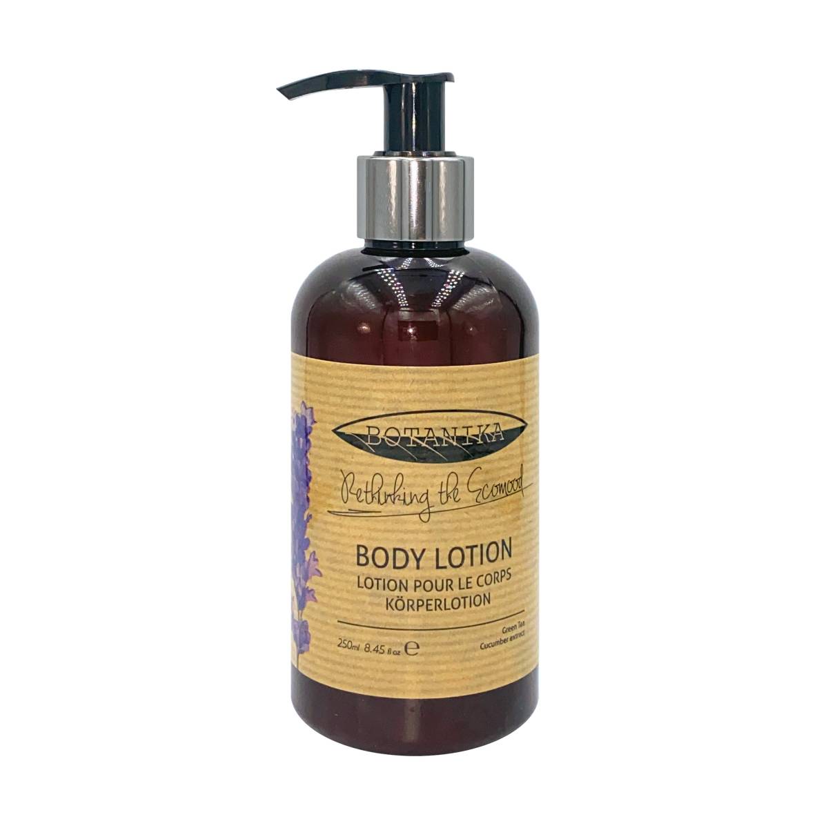 CAHM BOTANIKA LAVENDER Kūno kremas buteliuke su pompa, 250 ml