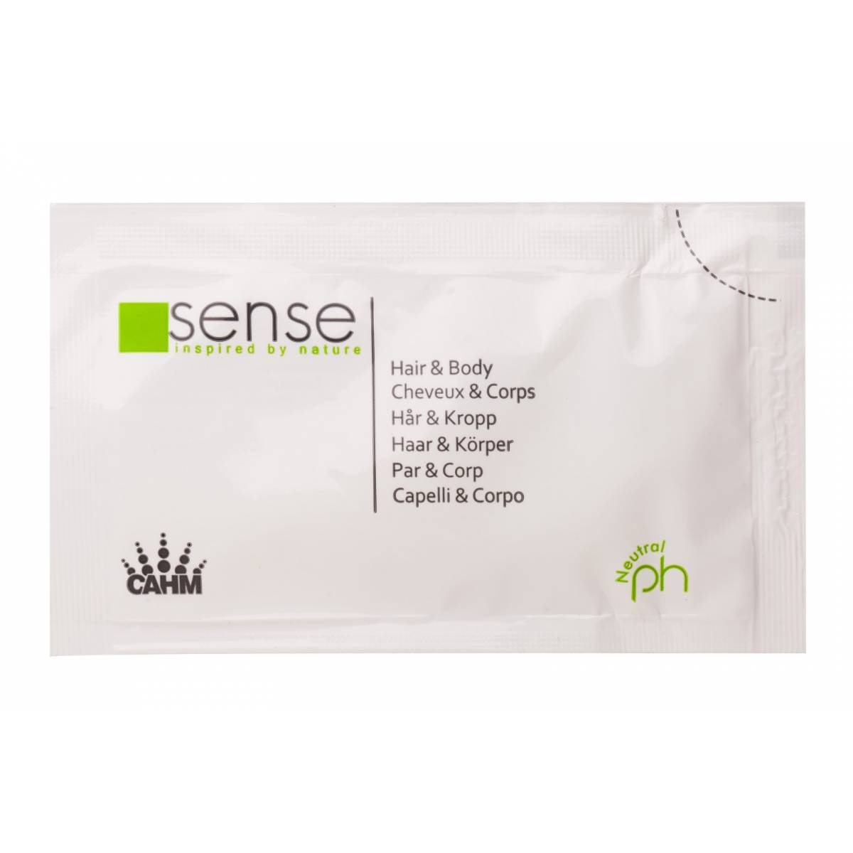 CAHM SENSE Šampūnas-dušo gelis maišelyje, 10 ml