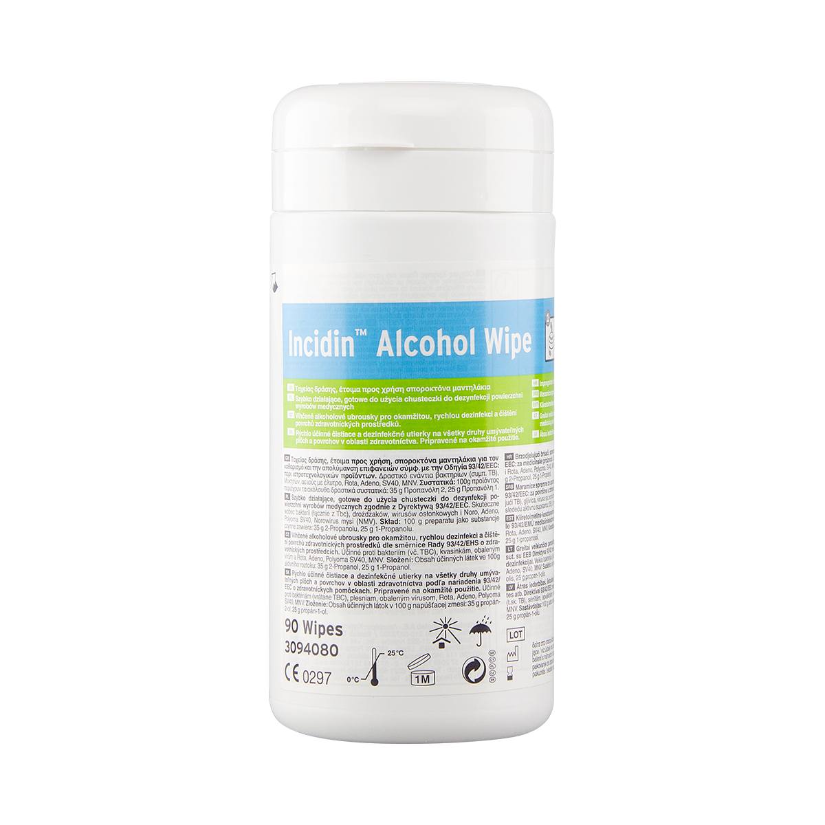 ECOLAB INCIDIN ALCOHOL WIPES Dezinfekcinės servetėlės,/3093960 90 vnt