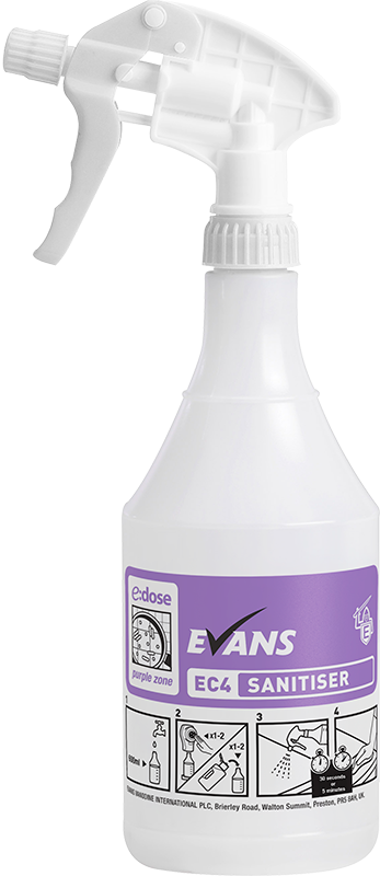 EVANS EC4 Buteliukas su purkštuku, 750 ml, violetinis