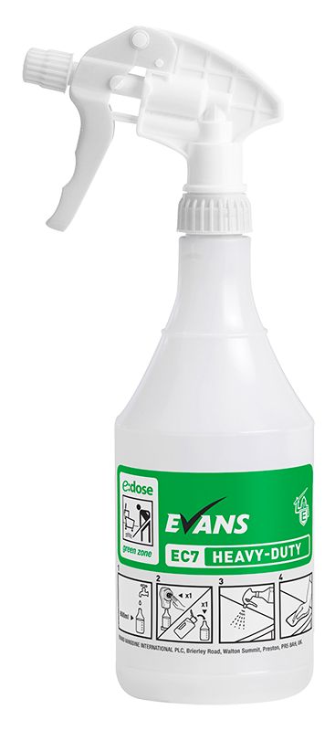 EVANS EC7 Buteliukas su purkštuku, 750 ml, žalias