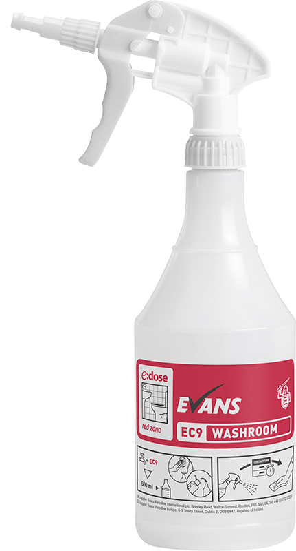 EVANS EC9 Buteliukas su purkštuku, 750 ml, raudonas
