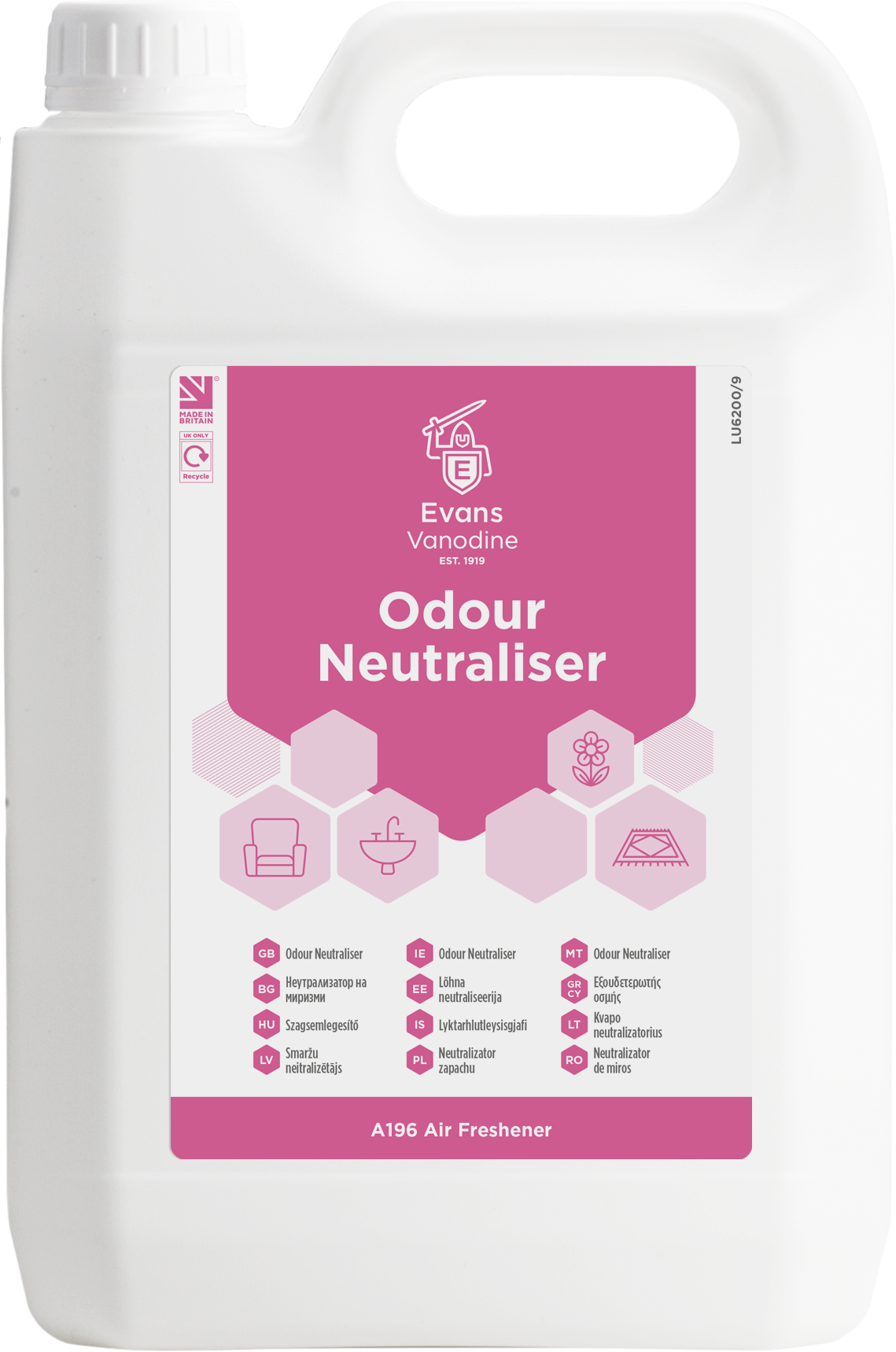 EVANS ODOUR NEUTRALISER Kvapų naikinimo priemonė, 5 L