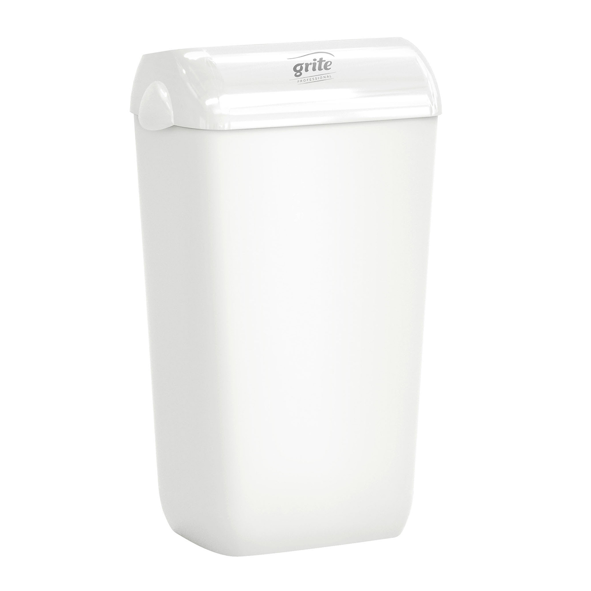 Šiukšliadėžė su dangčiu RECYCLED, 23 L, balta