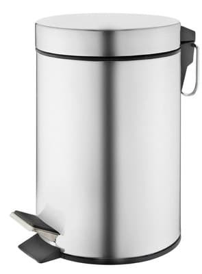 HUNT Šiukšliadėžė su pedalu, 5 L, sidabrinė