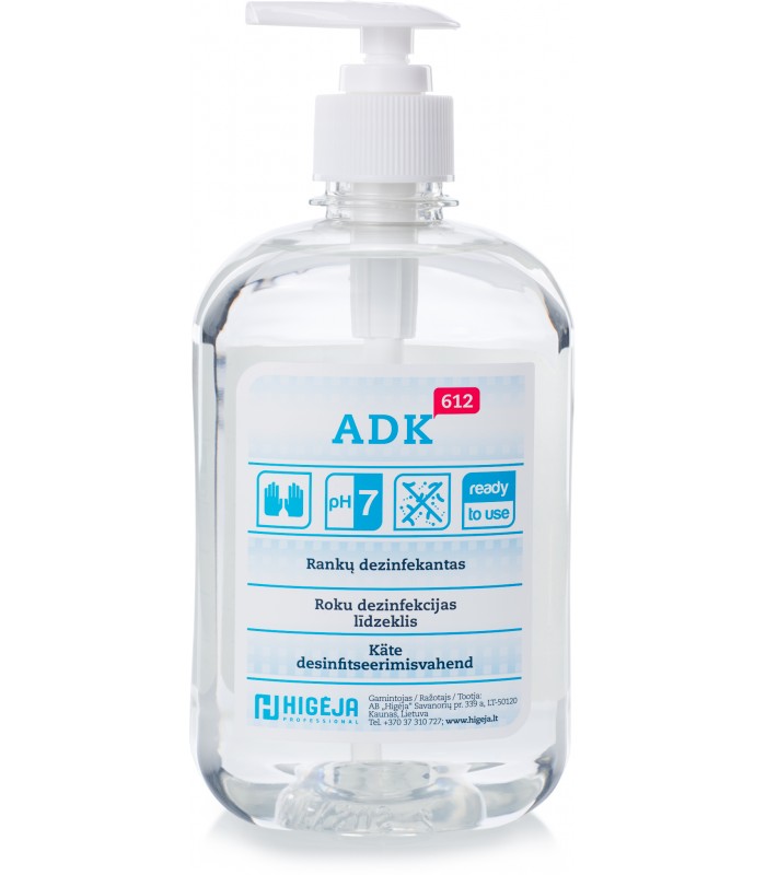 * ADK-612 Alkoholinė dezinfekavimo priemonė rankoms, 500 ml