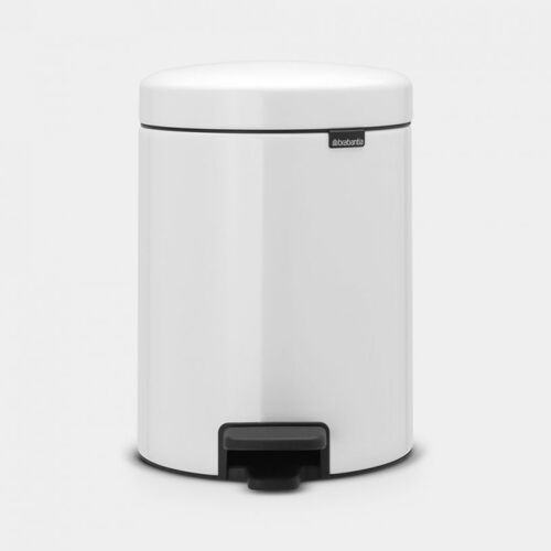 BRABANTIA NEWICON Šiukšliadėžė su pedalu 5 L, balta