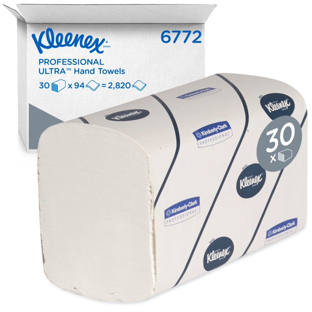 KC KLEENEX ULTRA Rankų servetėlės, 2 sl., perdirbtas pl., 94 serv./vnt.