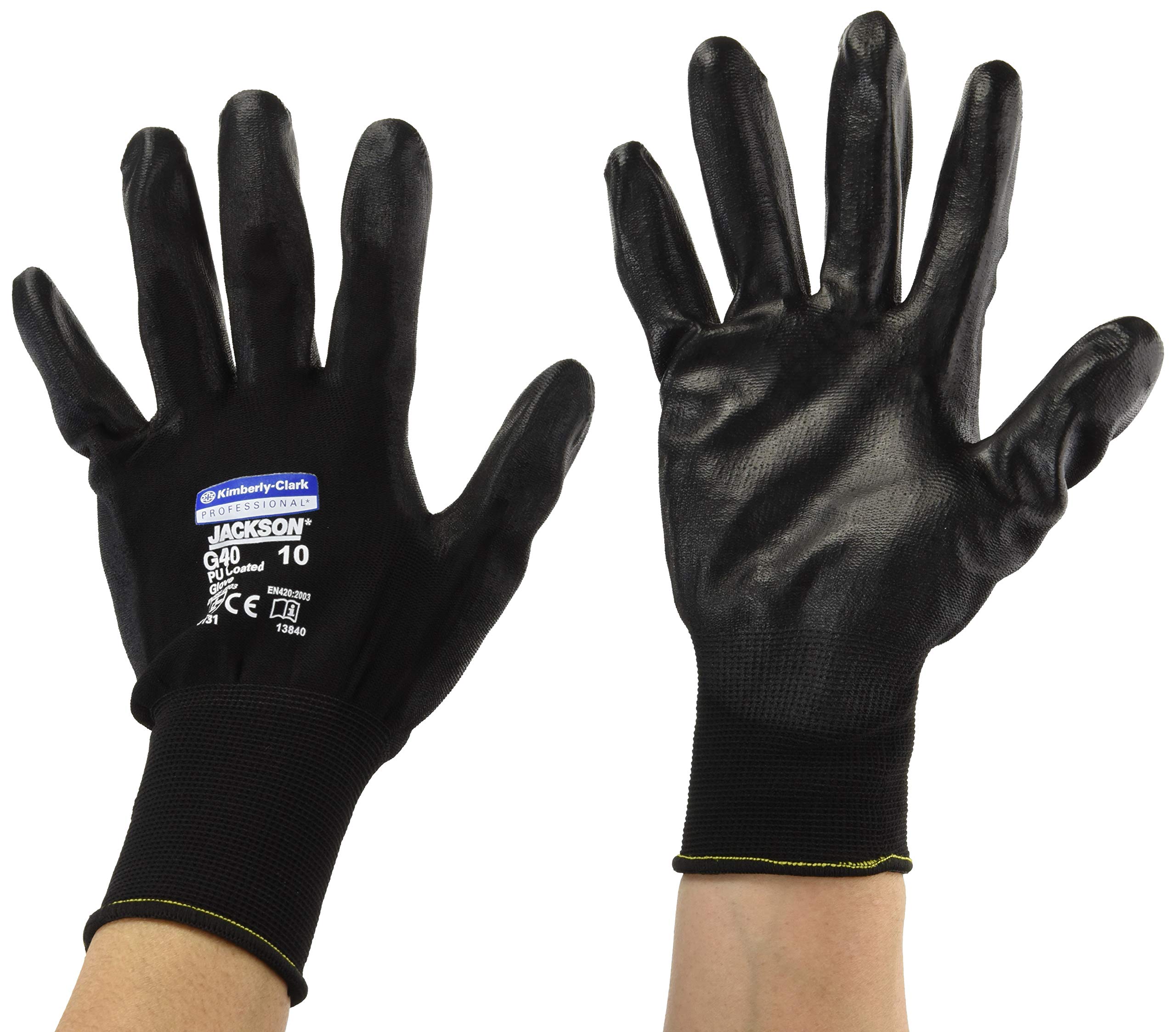 KC JACKSON SAFETY G40 Pirštinės dengtos poliuretanu, juodos, M (8)