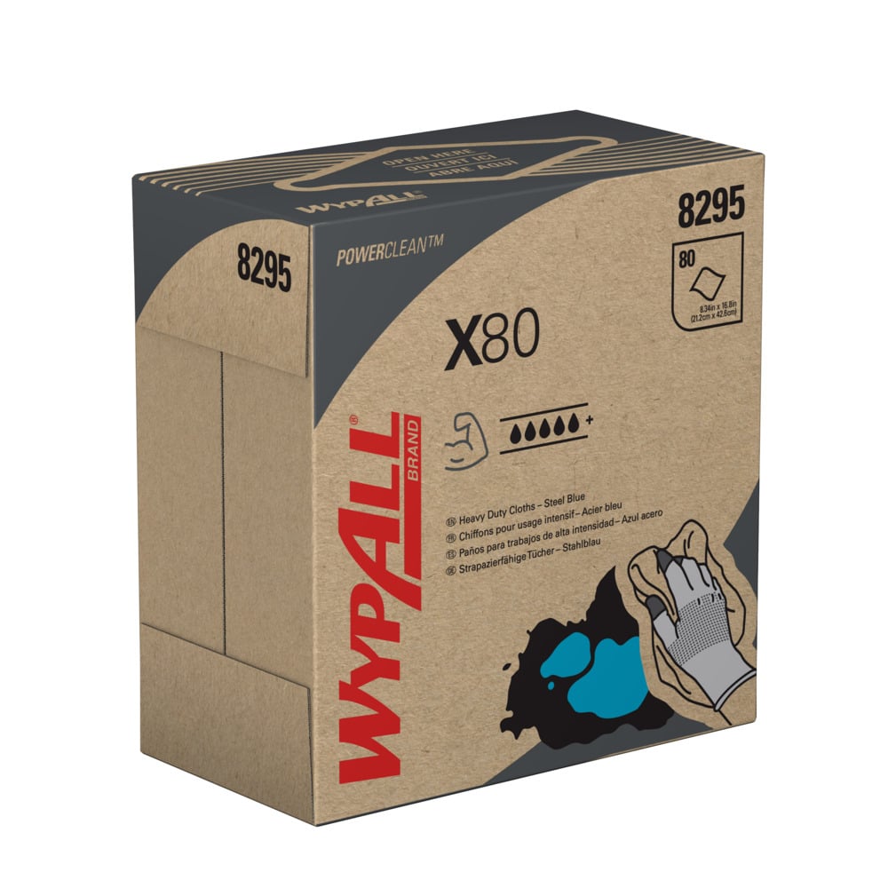 KC WYPALL X80 POP-UP Šluostės 1 sl., mėlynos, 80 vnt. / pak.