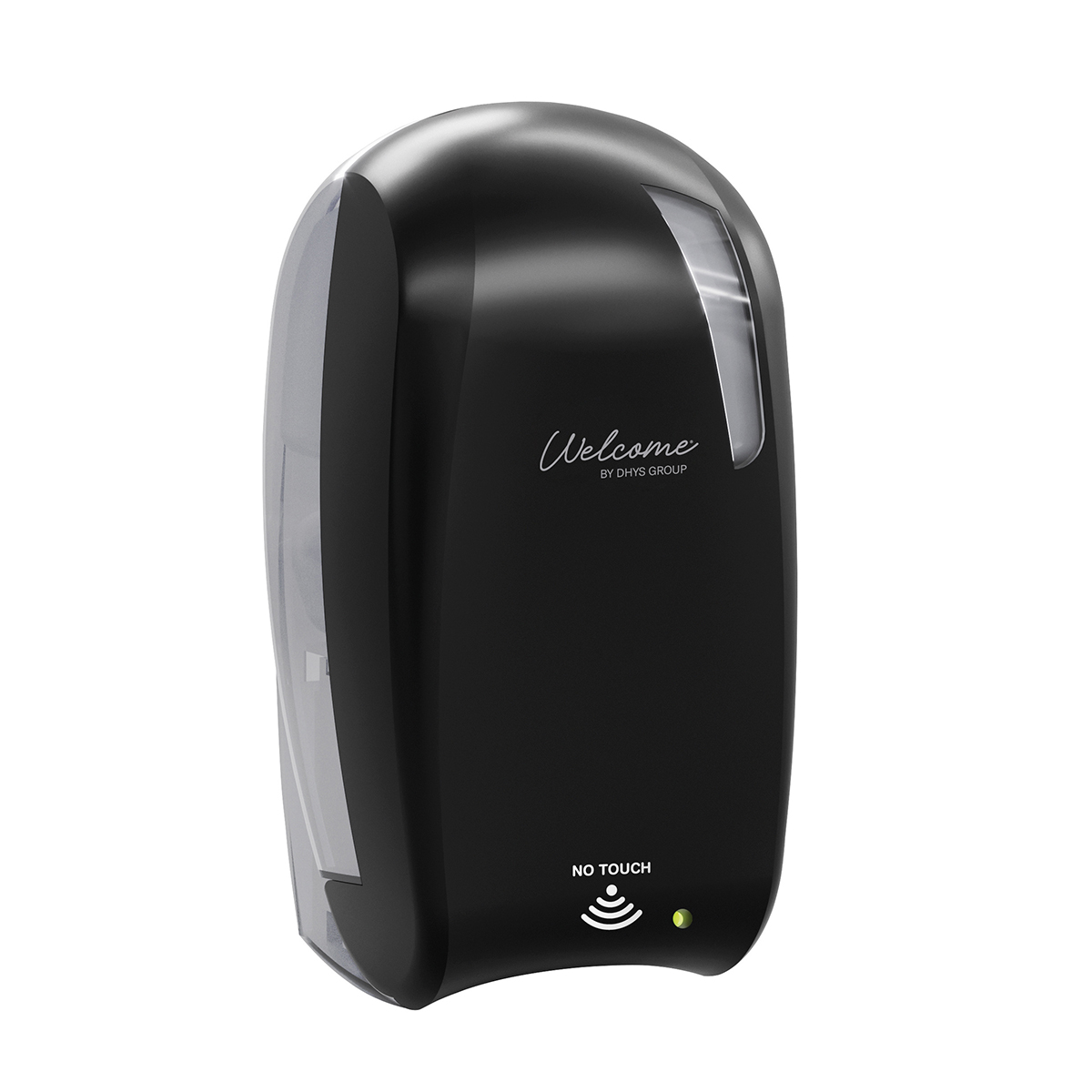 MARPLAST Sensorinis pilstomo muilo dozatorius, 1.2 l, Welcome logo, juodas