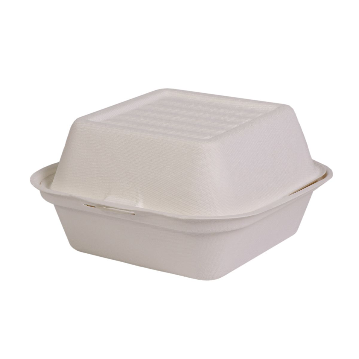 Cukranendrių pluošto dėžutė burgeriams, 15 x 15 x 8 cm, 125 vnt./pak., 13HL77