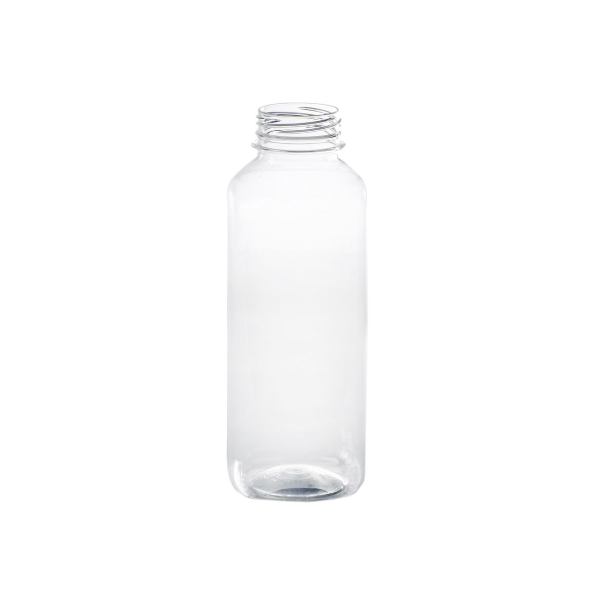 Plastikinis butelis, 500 ml, skaidrus, kvadratinis. PET, 104 vnt./pak.