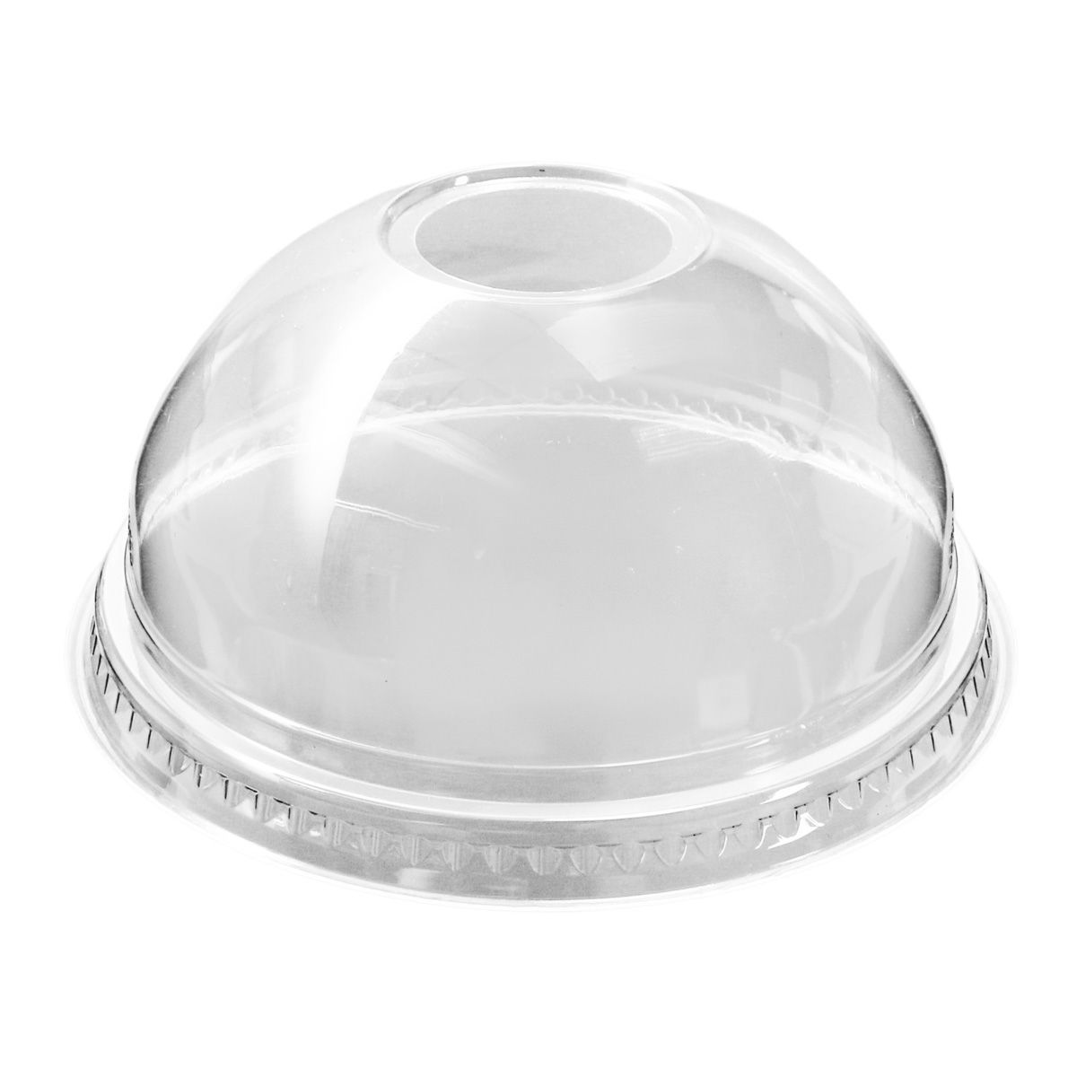 Plastikinis kupolinis dangtelis su skylute, skaidrus, 95mm, PET, 50 vnt./pak. 10501L2