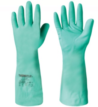 CHEMICAL Nitrilinės darbo pirštinės, 10, žalia, 1 vnt. pora